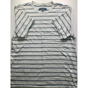 Rag & Bone NY Striped White Black Cotton Short Sleeve T-Shirt L/G | Premium Casu
